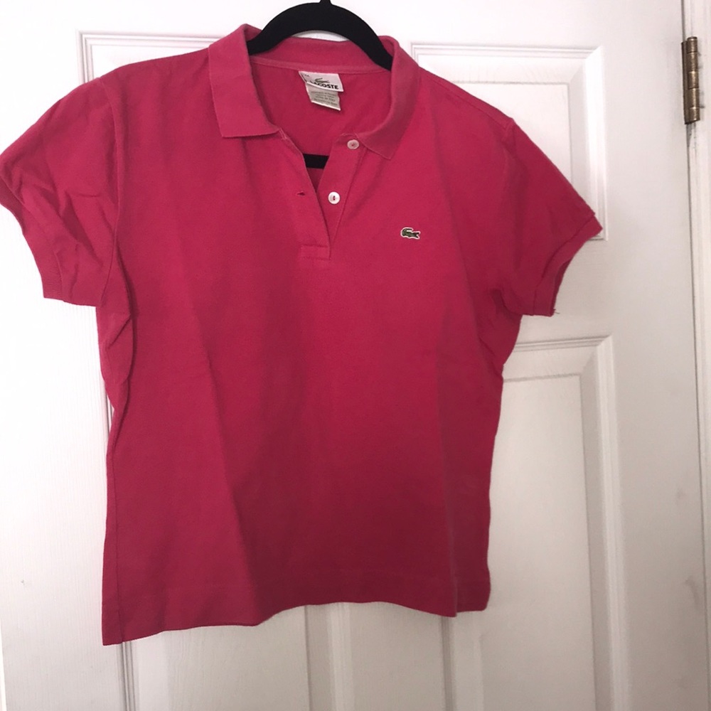 Women’s Lacoste pink polo Short sleeve shirt